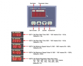 30A PWM Driver 12V 24V 48V 72V DC Motor Governor Speed Controller 0%-100% LED Light Dimmer with Display Screen Programable